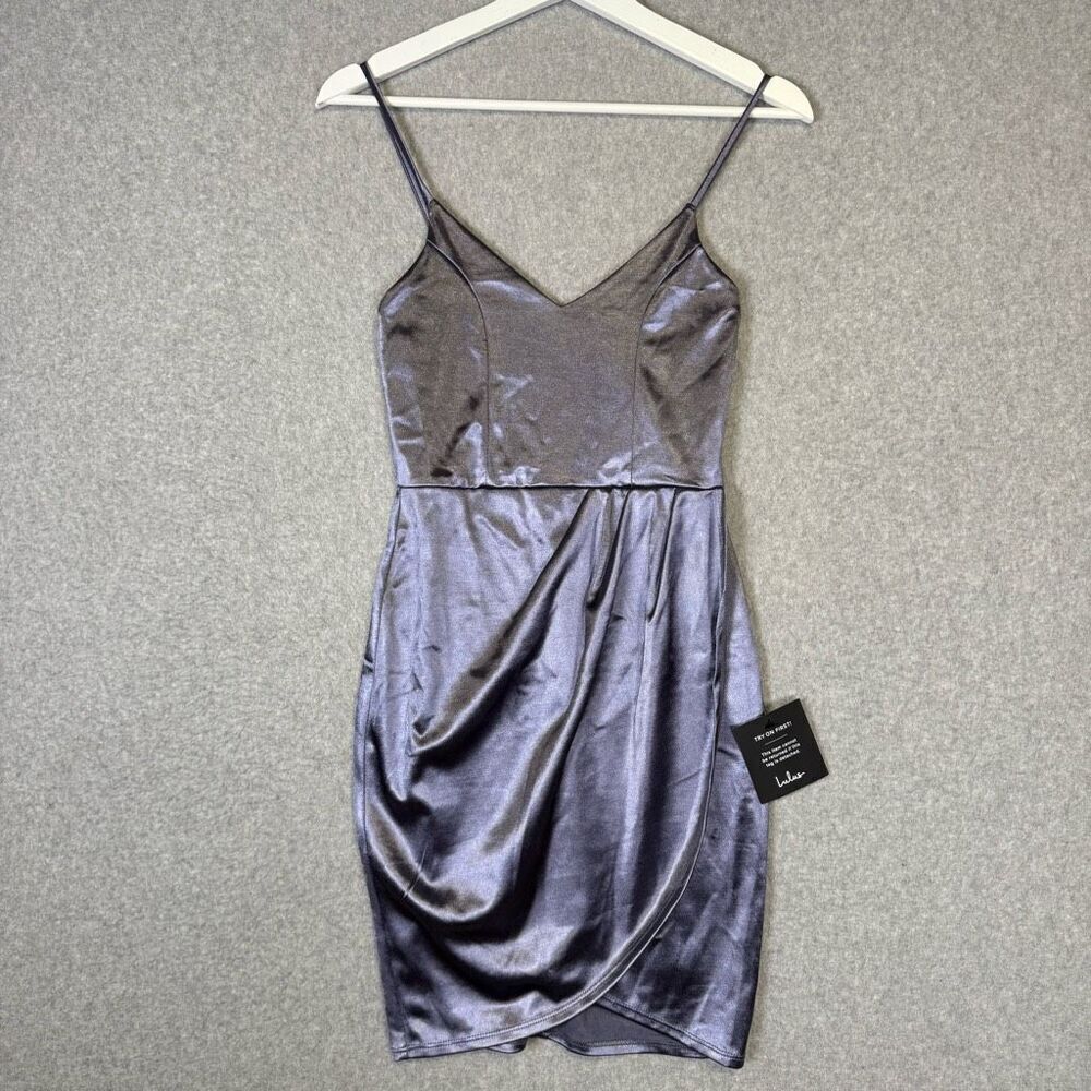 Brand New Lulus Women's XXS 2XS Metallic Blue Mini Dress Eveningwear Night Out
